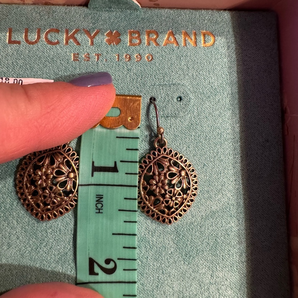 Lucky Brand Intricate Gold-Tone Earrings - Picture 3 of 3